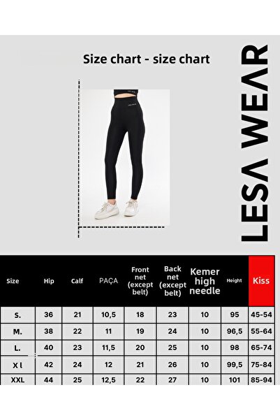 Lesa Wear Lycrové punčochové kalhoty s vysokým pasem, které stahují a zpevňují