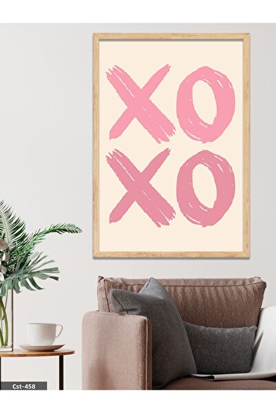 CeSht لوحة فنية خشبية مُزخرفة بإطار من قطعة واحدة من XOXO