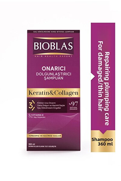 Bioblas Bıoblas Collagen+Keratın - 360 ml for Very Thin and Voluminous Hair