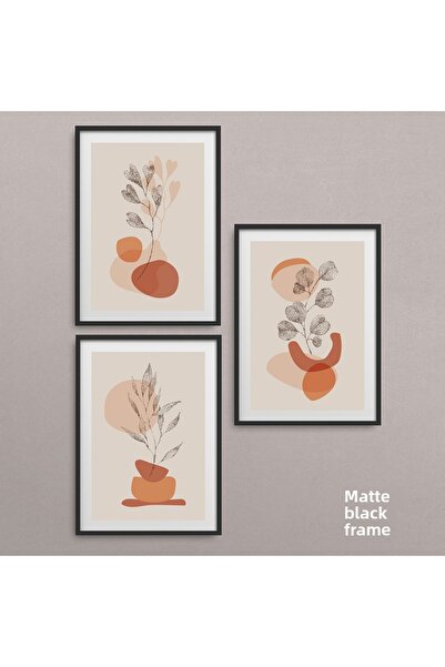 HOMEPACK Μαύρο Πλαστικοποιημένο Σετ Πλαισίων 3 τεμαχίων Πίνακας Hpn025