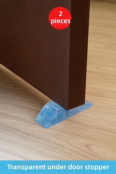 ECHOTEX 2 Pieces Transparent under Door Stopper Door Wedge Stopper Holder