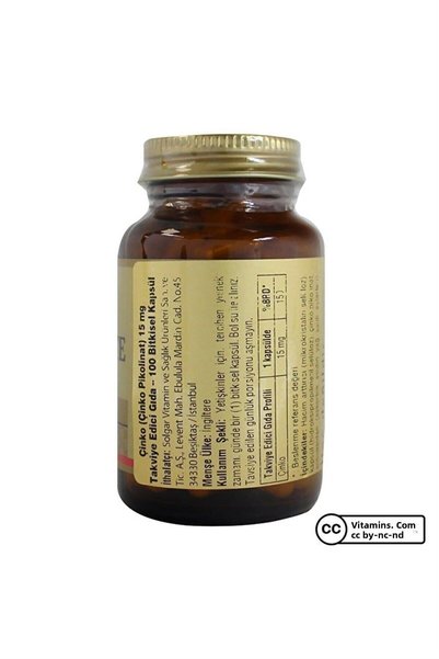 Solgar Zinc Picolinate 15 Mg 100 Capsules