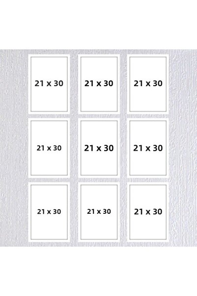 AS TİCARET Nine-Piece 21X30 Frame (No Poster) - Black