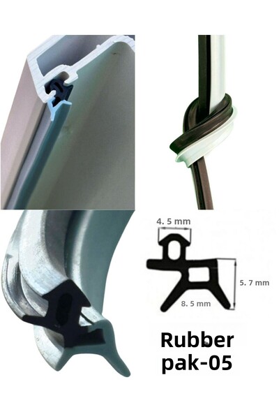 BABAWİCK شريط مطاطي من نوع باك-05 مصنوع من البي في سي للأبواب والنوافذ، طوله ...