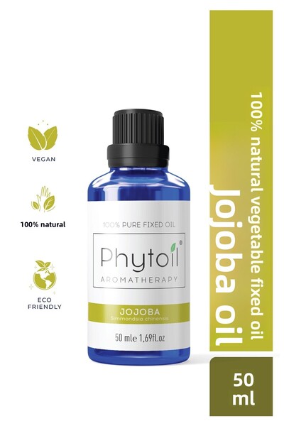 phytoil زيت الجوجوبا (الجوجوبا) زيت نباتي ثابت نقي وطبيعي 100% 50 مل