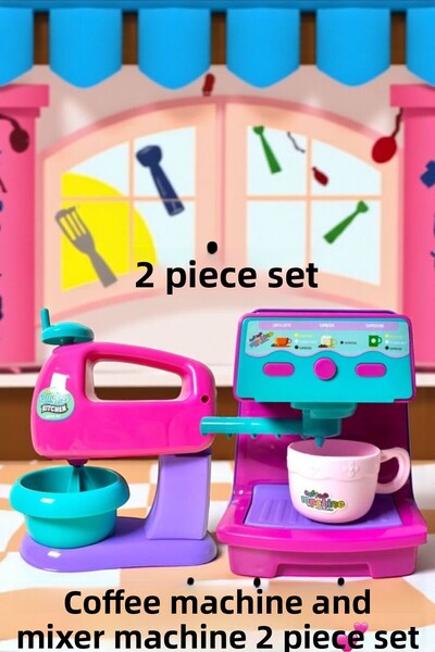 BYCEGU Coffee Maker and Mixer Set in 2-Piece Kitchen Sets