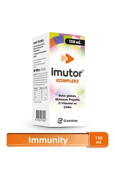 Imutor كومبلكس 150 مل - مناعة - للأطفال: بيتا جلوكان، إكينيكسيا، البروبوليس، فيتامين سي، زنك