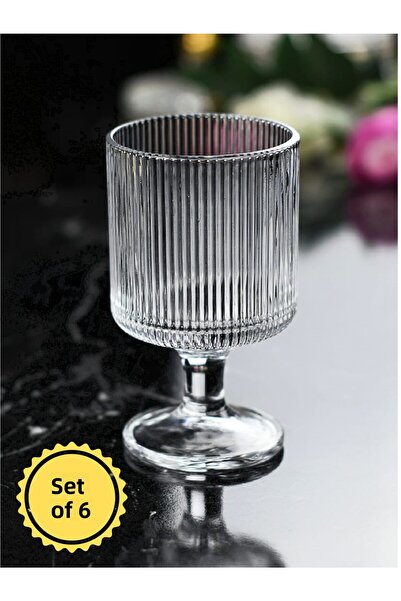 İnova Home Decor 6-Piece Striped Pattern Water Cup