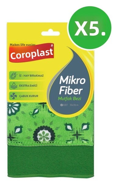 Koroplast Lavetă de bucătărie din microfibră 2 bucăți x 5 pachete