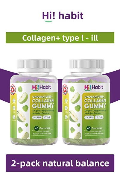 Hi Habit Doğası Unmodified Collagen Gummy 60 Pieces – Uc Type I & Iii Undenatured Collagen (60 Days)