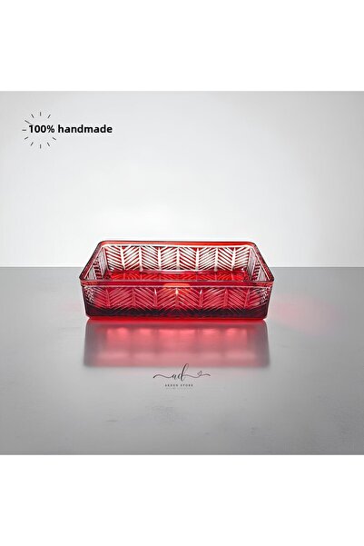 AKDEN STORE Crystal Decor Baton Presentation Bowl / Cookie Bowl 24cm