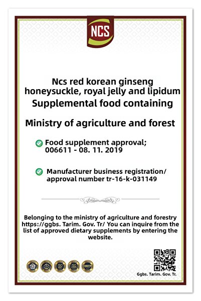 NCS Berberis Vulgaris 120 Tablet + Red Ginseng 120 Tablet