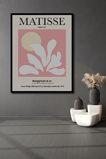 Teona Ahşap Tablou decorativ din lemn dreptunghiular Matisse Papiers Decoupes Aspect cadru