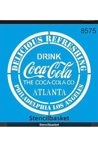 Generic Brand Coca Cola Pattern Stencil Template St8575 20x20 Cm