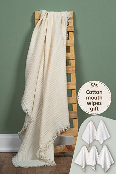 Lamonde 100X110 cm 4 Layer 100% Cotton Children's Muslin Blanket