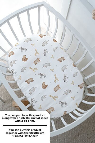 Tuğba Kuğu Baby Boy Duvet Cover Set (100X150) - Pureline Series - Cute Animals