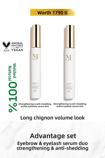 MİSBAHÇE Active Eyebrow Eyelash Serum Set - StrenGtheninG anD Anti-spill