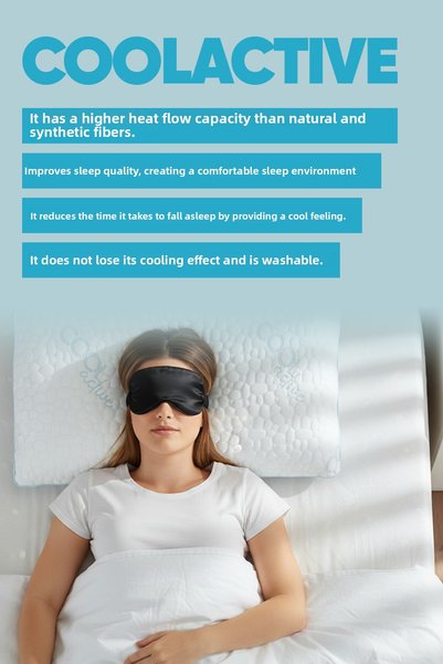 Pillow Market Orthopedic Heat Absorbing Cool Active Sleeping Pillow - Heat-Controlled Intelligent Visco Pillow Anti-Sweat