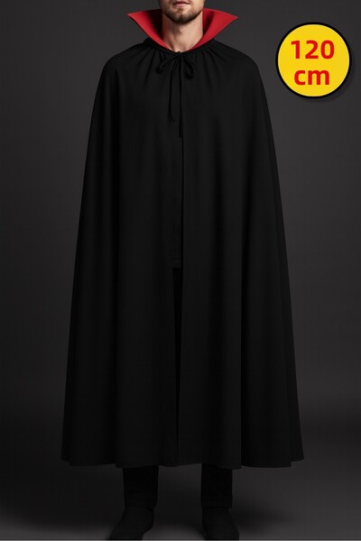 TOYFEST Σετ κοστουμιών για πάρτι αποκριών για το Halloween, Σετ κοστουμιών βαμπίρ που απορροφά το αίμα του κόμη Δράκουλα με μανδύα + ψεύτικα δόντια