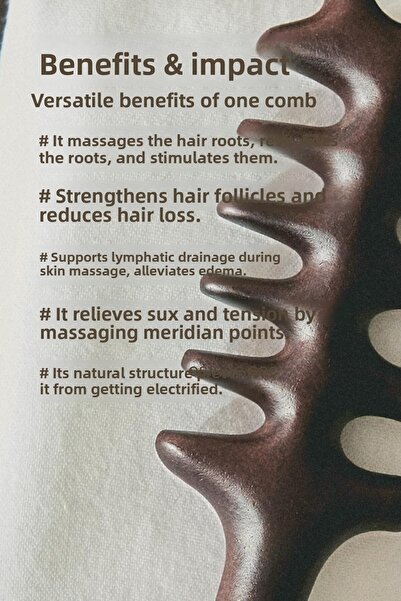 NATUROVA Natural Wooden Scalp and Head Massage Comb