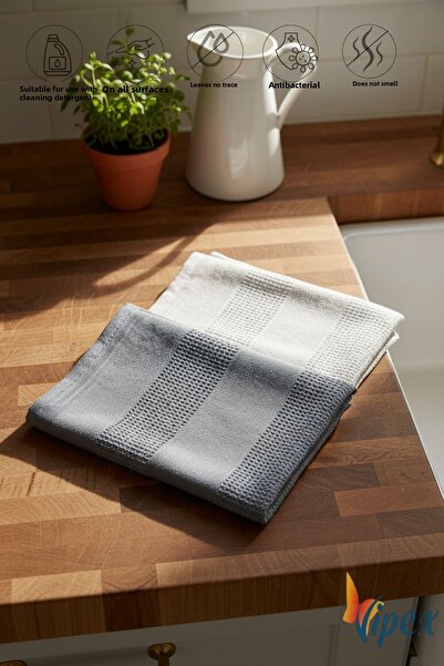 VİPEX 2 Pieces Decorative Prism Multi-Purpose Cleaning Cloth 40X60