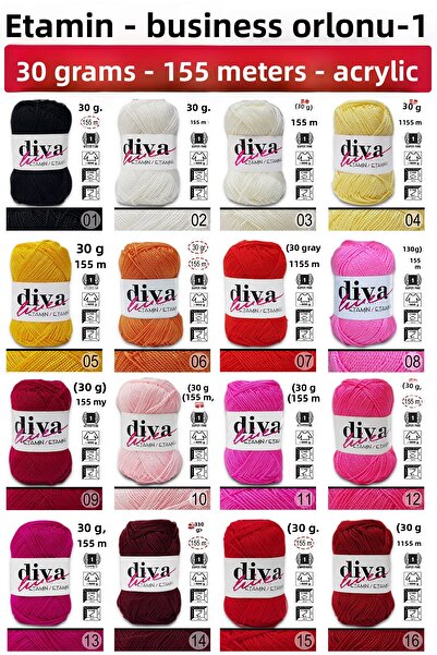 Diva İplik Diva Line Diva Etamin Business Orlon 54 Νέον Ροζ