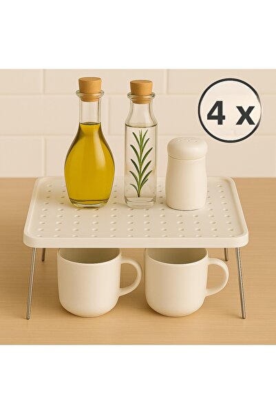 Nesto Home Set de 4 organizatoare pliabile de dimensiuni mari pentru blat și dulap