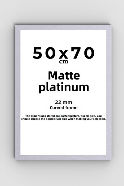 AtlasSG Puzzle Frame 22 mm 50X70 cm (1000 Pieces 1000 Pieces) Matte Platinum