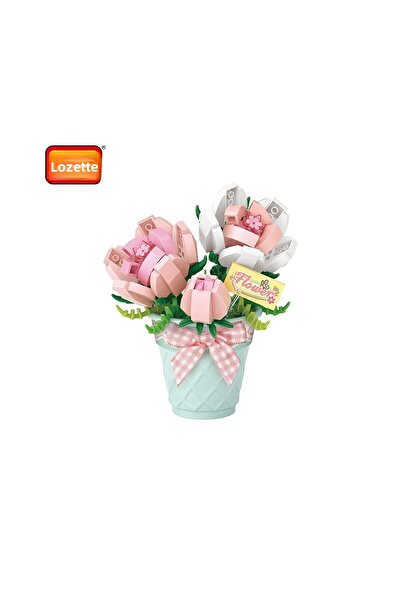 FABBA TOYS لعبة تركيب مكعبات على شكل وردة LZ8836 LOZ SAKSILI GÜL مكونة من 230...