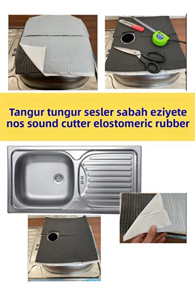 KL HOME لوحة عازلة للصوت تحت الحوض - مانع صوت تحت الحوض 30×15 سم = قطعتان