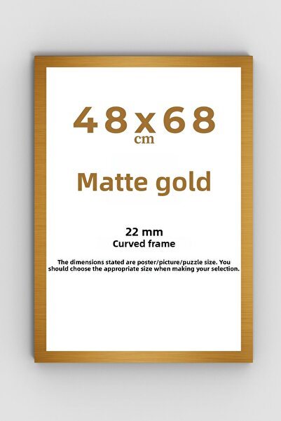 AtlasSG Puzzle Frame 22 mm 48X68 cm (1000 Pieces 1000 Pieces) Matte Gold