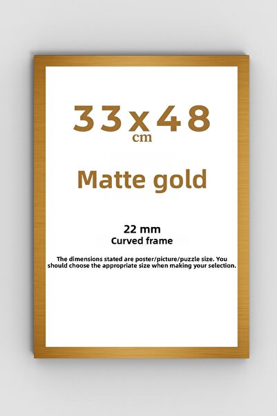 AtlasSG Puzzle Frame 22 mm 33X48 cm (1000 Pieces) Matte Gold