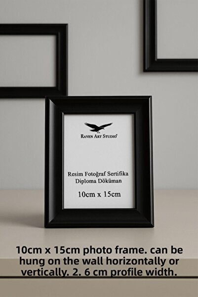 Raven Art Studio إطار صور ووثائق وملصقات على شكل هرم مقاس 10 سم × 15 سم، مصنوع من زجاج البليكسي غير القابل للكسر