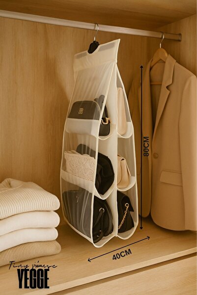YEGGE Elegans 6-Piece In-Cabinet Hanging Bag Organizer - Bag Organizer - 6-Eye Bag Hanger
