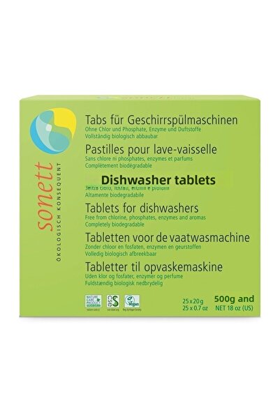 Sonett أقراص غسالة الصحون العضوية - 25 × 20 جم