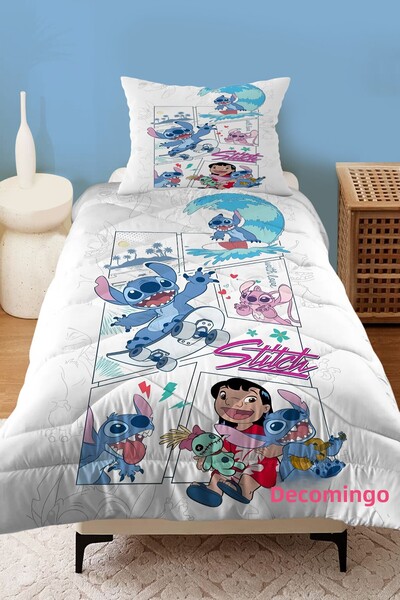 dekomingo Pătură matlasată WHITE STITCH AND FRIENDS