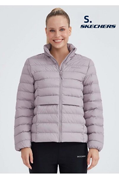 SKECHERS W Outerwear Pop up Detailed Padded Jacket S231240 Casual Women's Coat Pink