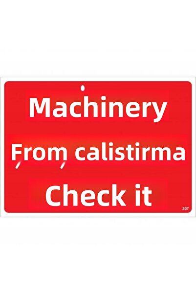 INURA GLOBAL التحكم في الآلات دون تشغيل لوحة التحذير 25x35 الكود: 207