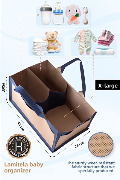 HAMUR Mother Baby Care Bag XL - Newborn Diaper Changing Organizer - Lamitela Lacibej