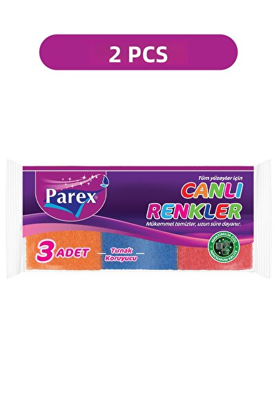 Parex Vibrant Colors 3-Piece Sponge Corrugated Double Pack