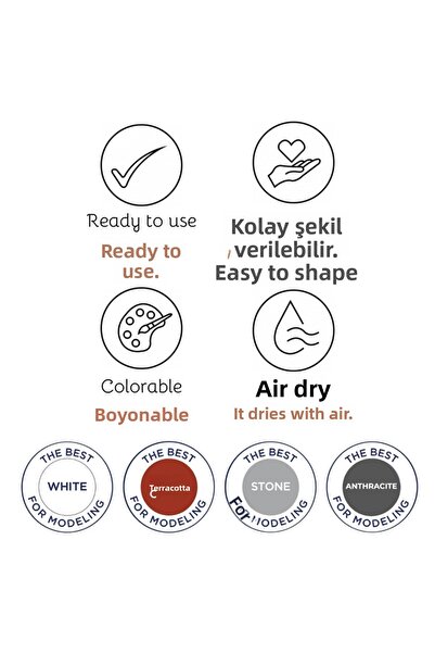 Smarta Bold White 500 Gr Ceramic Clay