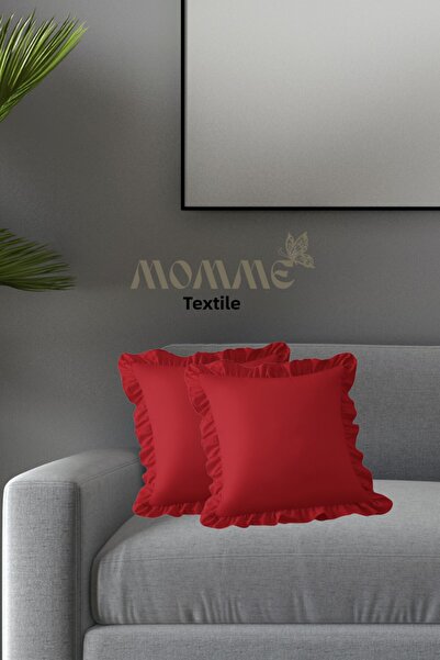 MoMMe Husa pentru perna cu fermoar modern cu franjuri FIRFIRLI 45X45 CM 2 BUC