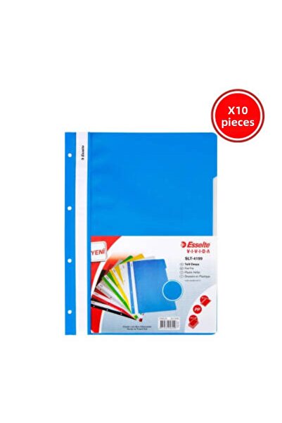 Esselte Ring Binder, 10 Pieces, Pack of 50, A4, 4 Holes, Blue