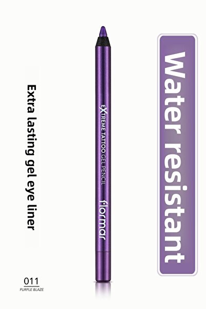 Flormar Sparkling Permanent Eye Pencil (PURPLE) - Extreme Tattoo Gel Pencil - 011 Purple Blaze -8682536041188