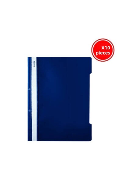 Leitz Dosar cu inele, 10 bucăți, pachet de 50, A4, 2 găuri, albastru închis