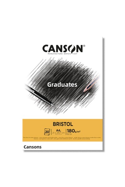 Canson Graduate Bristol Notebook Block 180 GrA4 20 Sheets