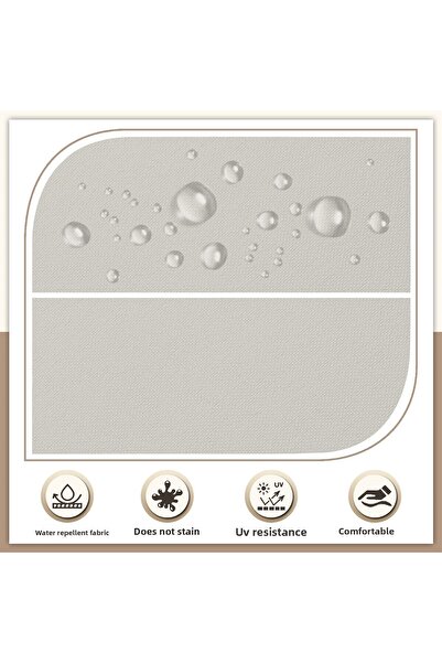 Evim Canvas Stone Liquid Proof Chair Cushion 40X40 cm Stain Resistant Zippered