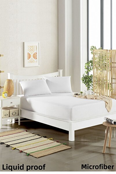 LİNDOA مرتبة ملونة من الألياف الدقيقة - مزدوجة ومفردة، واقي سرير مقاوم للسوائ...