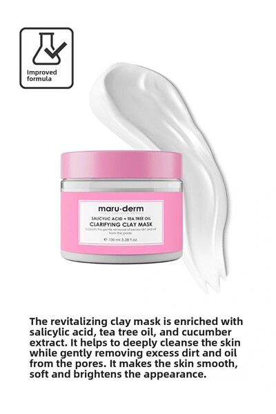 Maru.Derm حمض الساليسيليك + قناع الطين بزيت شجرة الشاي 105 مل