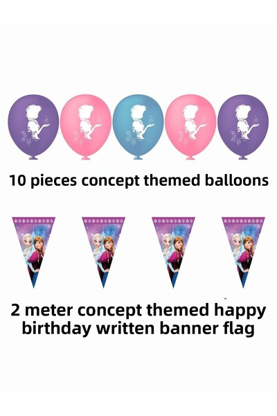 Frozen Elsa Frozen Metalized Table Skirted Set of 32 Birthday Party Supplies Ornaments